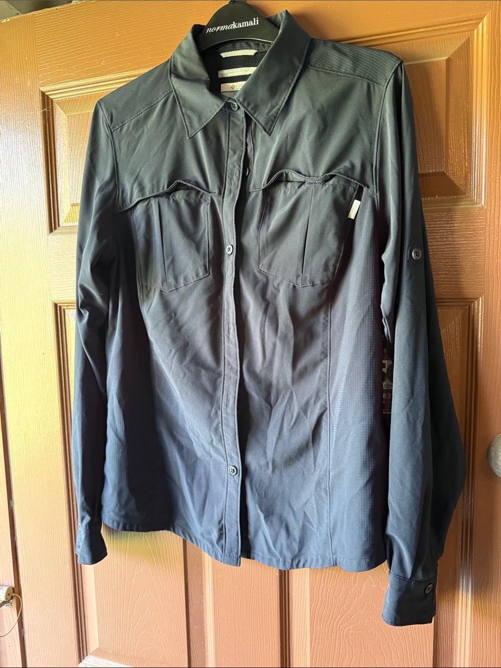Columbia Black Omni-Shade Sun Protection Shirt Size M